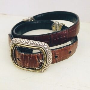 Brighton Marcus Two-Tone Reversible Belt Sz M/L 32